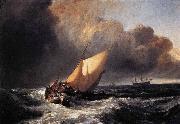 Joseph Mallord William Turner Dutch Boats in a Gale oil painting